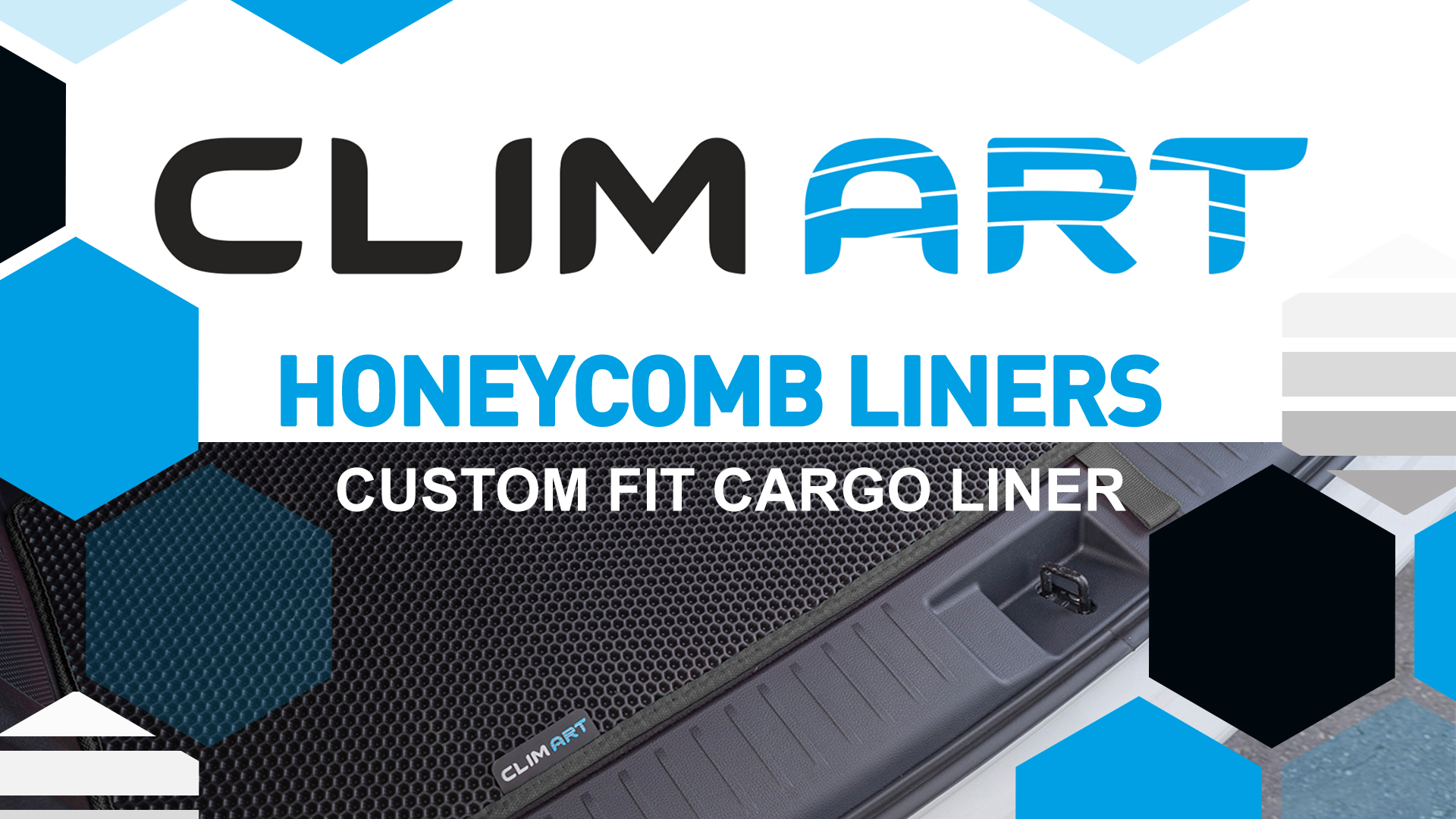 thumbnail video image 2 of CLIM ART Cargo Liner for Mazda CX-9 2016-2023 Custom Fit Trunk Mat, with Honeycomb Dirtproof & Waterproof Technology - All-Climate, Heavy Duty, Anti-Slip Cargo Liner, Luggage - FL01117107, 2 of 6