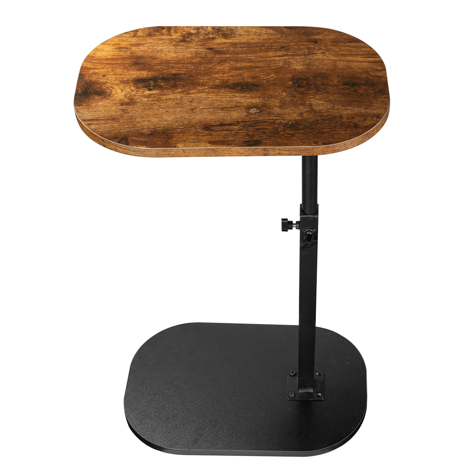 thumbnail video image 2 of RICHYOUNG C Shaped Side Table,Adjustable-Height 360°Swivel Couch End Table that Slide Under(Rust Brown), 2 of 13
