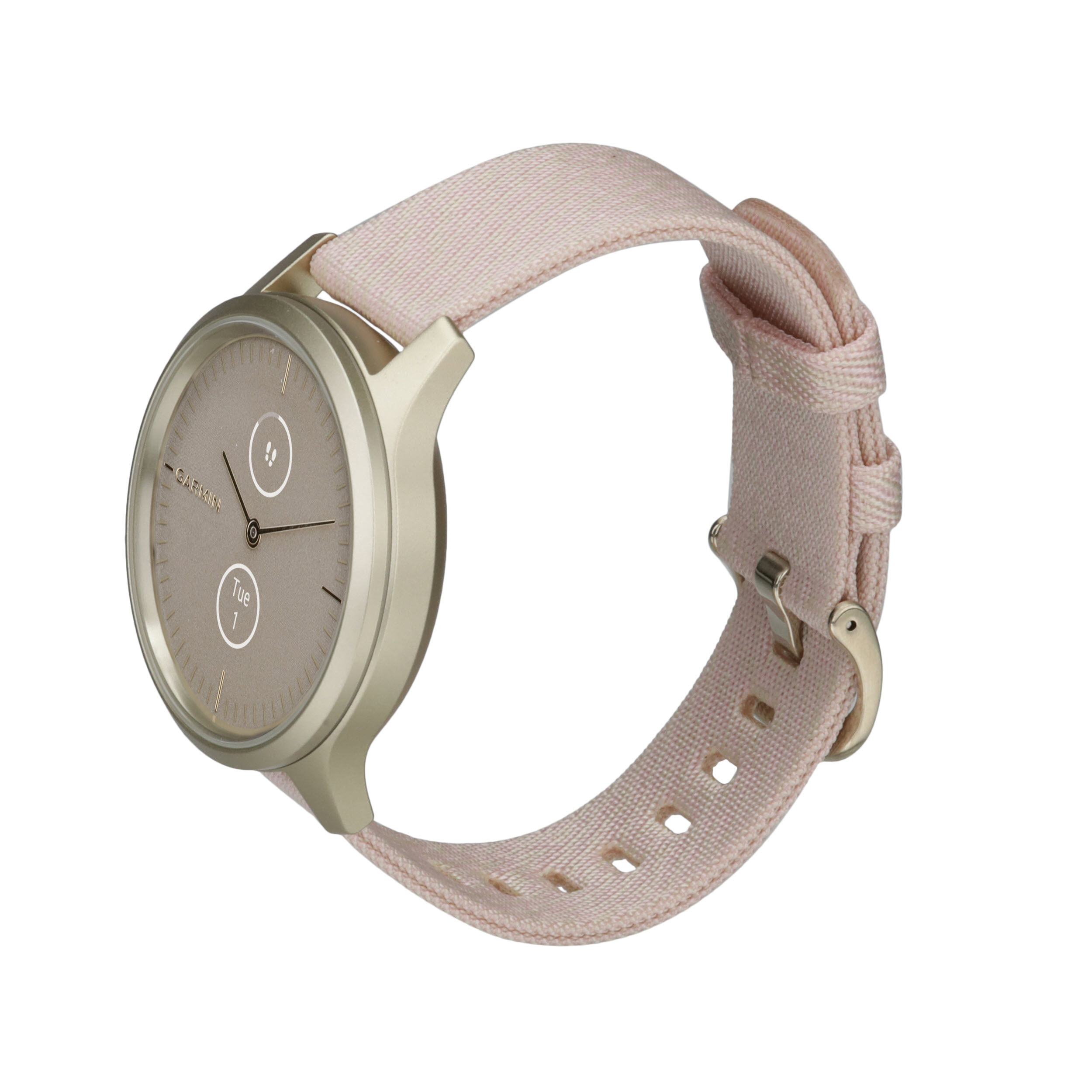 Garmin vivomove® Style Blush Pink Nylon with Gold Hardware