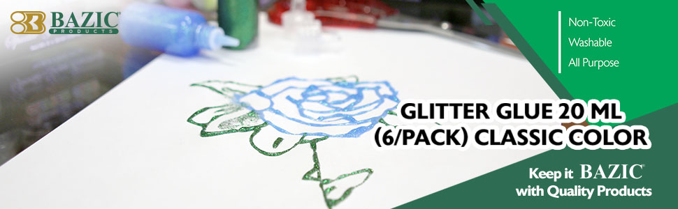 thumbnail video image 2 of BAZIC Glitter Glue Tube Color, Non-Toxic (120ml/Pack), 1-Pack, 2 of 6