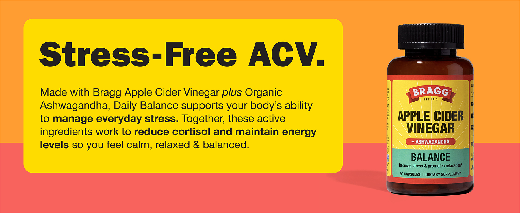 thumbnail video image 3 of Bragg Apple Cider Vinegar Balance Supplement, 1877mg ACV Blend with 750mg Acetic Acid, 90 count, 3 of 9