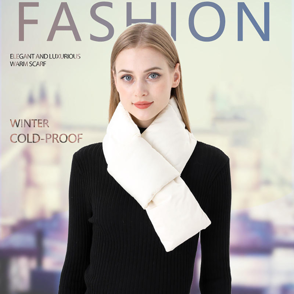 thumbnail video image 2 of Women's scarves, winter warm cotton, fashionable and elegant men's winter scarves, high-end velvet windproof neck covers, 2 of 11