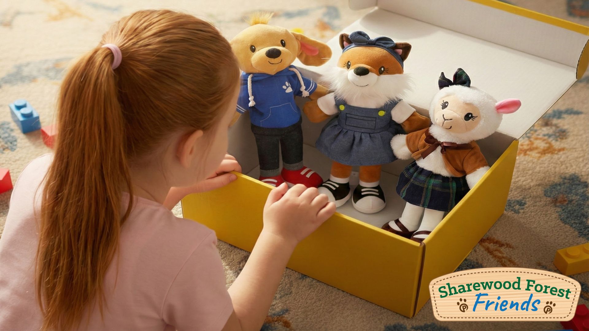 thumbnail video image 2 of Sharewood Forest Friends 18 Inch Rag Doll Dougie the Dog, 2 of 9
