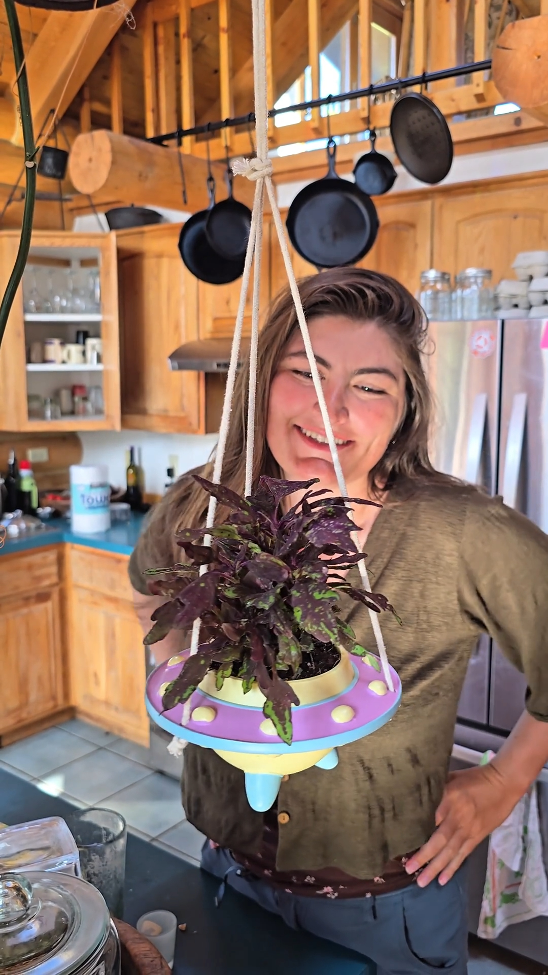 thumbnail video image 2 of Original Earthlings Hanging Plant Pot - 3.6 Inch Plastic UFO Planter with Drainage Hole - Unique Cactus & Succulent Plant Pot - Cute, Small Hanging Plant Pots - Cute Plant Gifts for Plant Lovers, 2 of 9