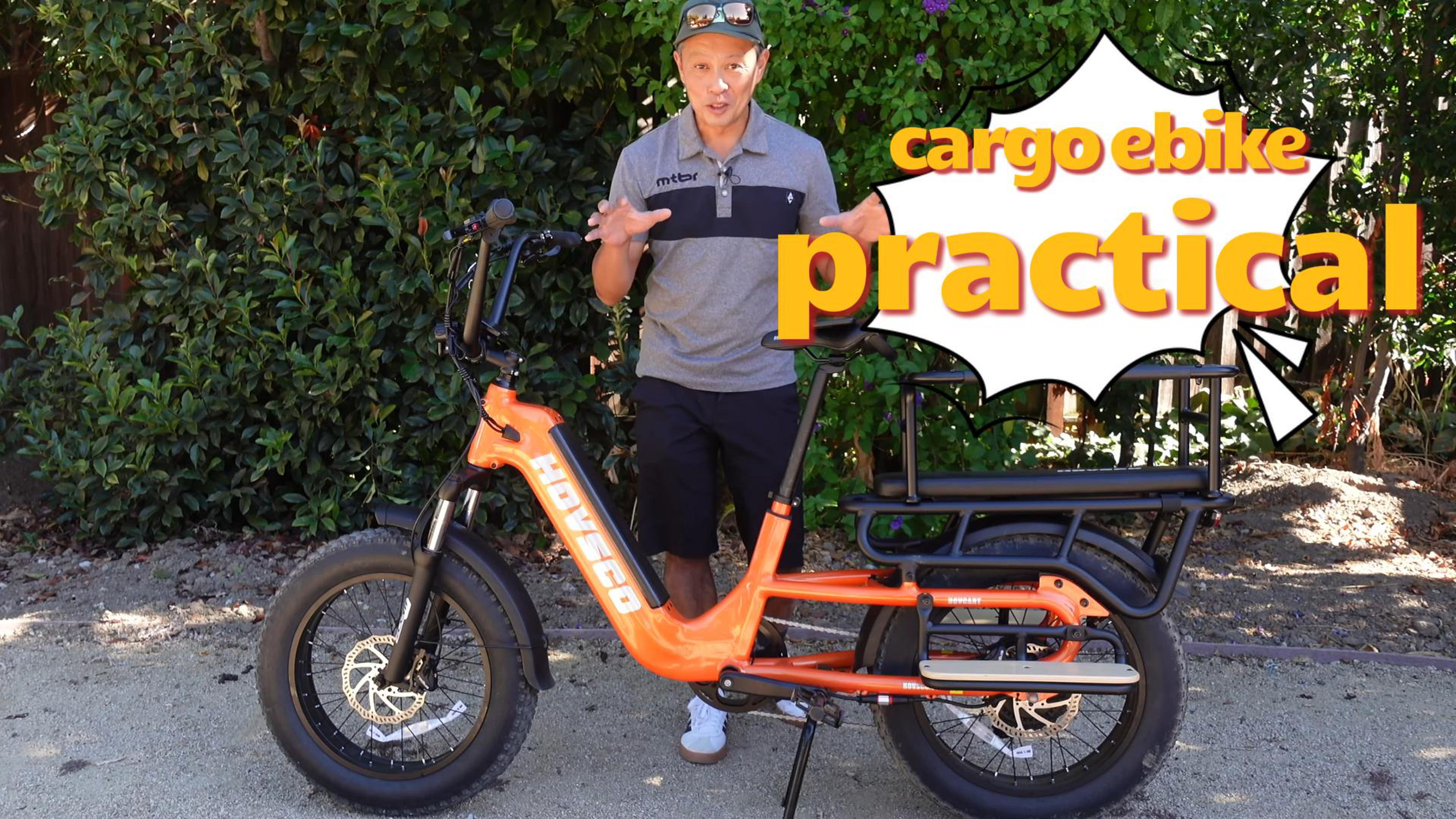 thumbnail video image 2 of HOVSCO HovCart Peak 1300W Electric Bicycle, 28mph E Cargo Bike, 20" x 3" E Mountain Bike for Adults, 48V/15AH UL2849, 2 of 13