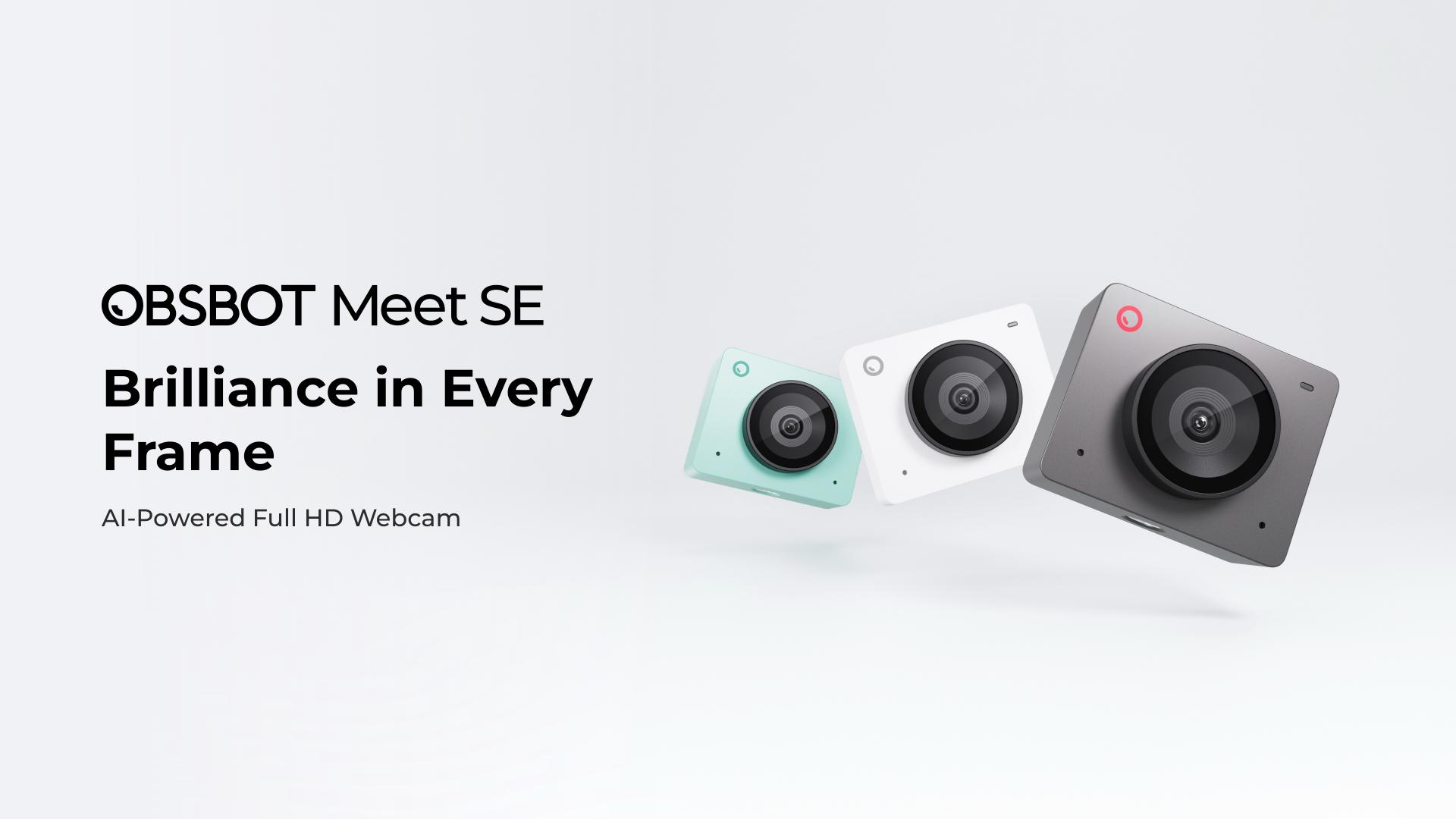 thumbnail video image 2 of OBSBOT Meet SE 1080P 100FPS Webcam for PC with AI Framing, 1/2.8" Sensor, HDR, Mic, for Streaming Meeting Gaming (Space Grey), 2 of 10