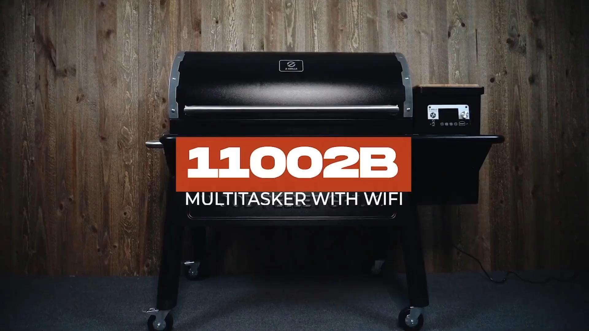 thumbnail video image 2 of Z GRILLS 11002B 1068 sq. in cooking area, WIFI Wood Pellet Grill & Smoker, Electric BBQ Grill with WiFi & App Connectivity, Smart Home Technology, PID Controller, 2 of 15