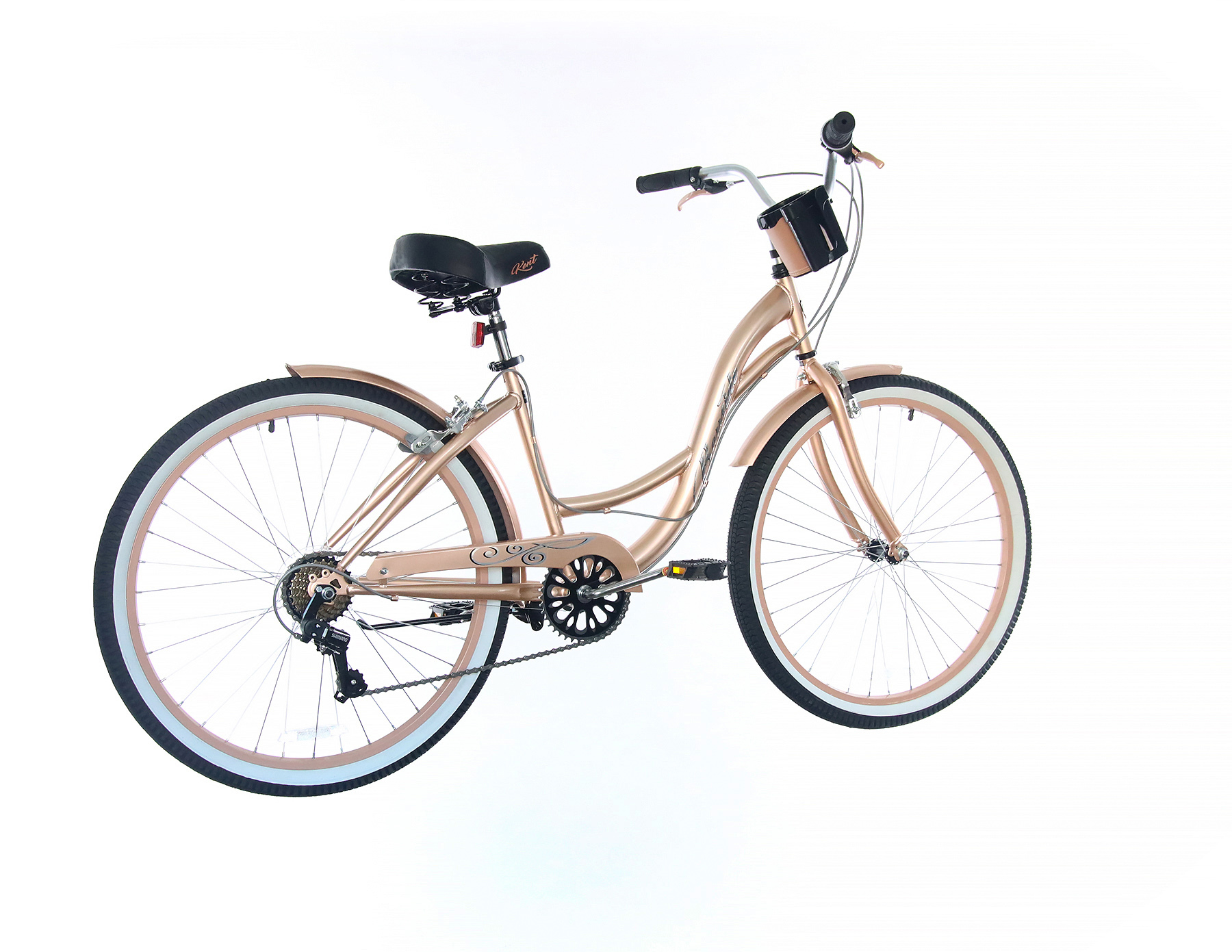 kent bayside cruiser bike rose gold