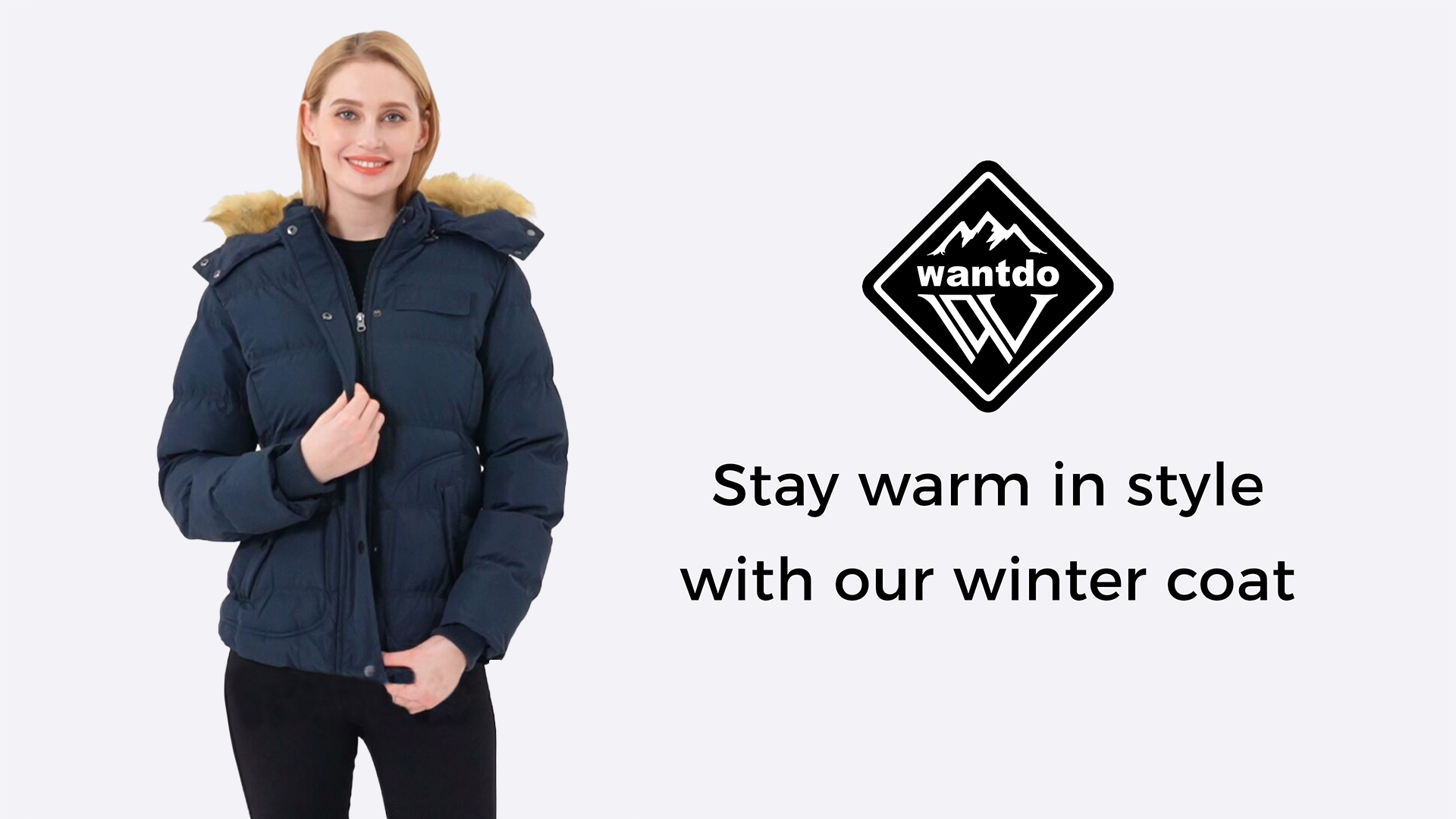 thumbnail video image 2 of Wantdo Women's Winter Coat Waterproof Winter Jacket Quilted Zip-up Jacket Dark Gray L, 2 of 8