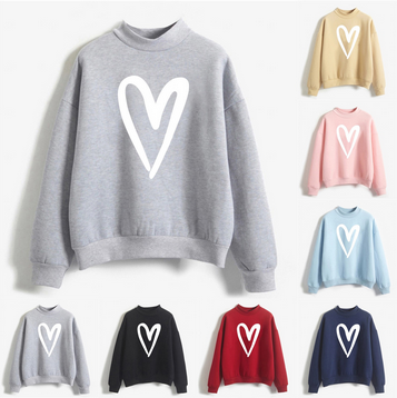 thumbnail video image 2 of Baqcunre Crewneck Sweatshirts Round Neck Hoodless Sweater Love Printed Valentine's Day Sweatshirt(Black S-2XL),Womens Sweatshirt Womens Tops Valentine's Day Shirts for Women, 2 of 5