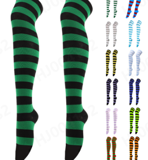 thumbnail video image 2 of Tittly Slouch Socks Grip Socks 1 Pair Christmas High Long Stockings For Womens Over Knee Socks Thigh High Stockings Hats for Men Black One Size, 2 of 5