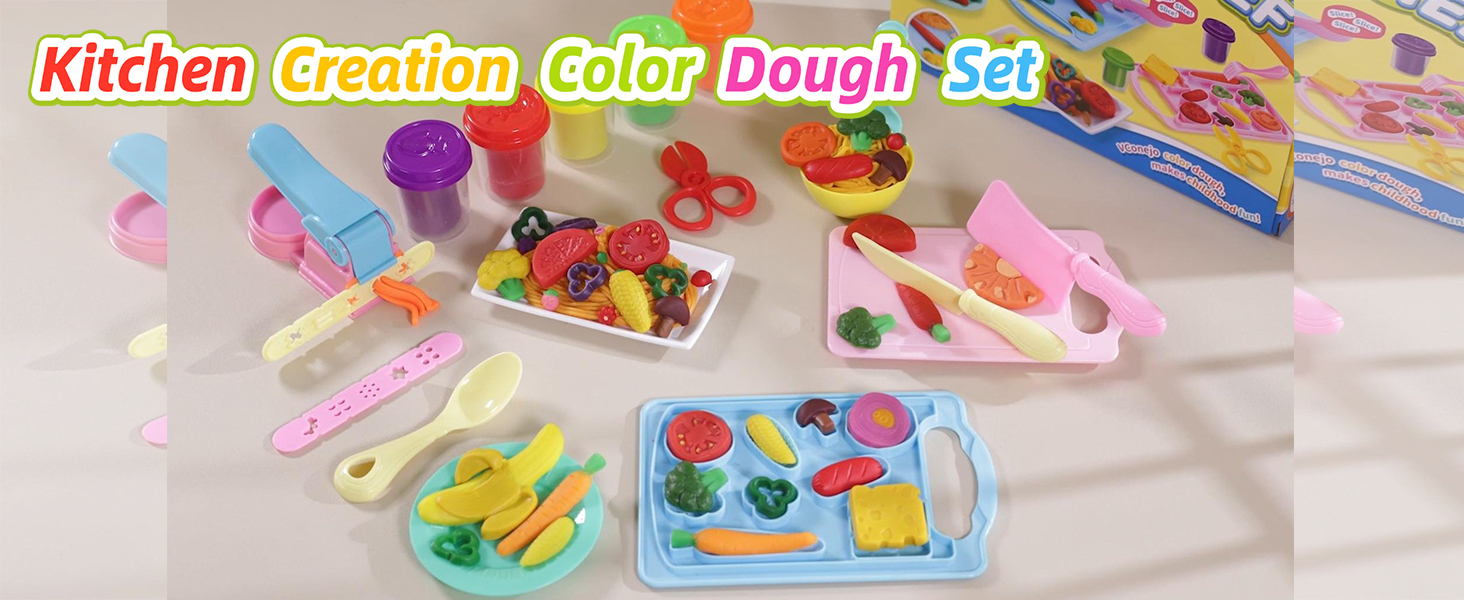 thumbnail video image 2 of VConejo Dough Kitchen Creations Little Chef - Assorted Colors, 2 of 7