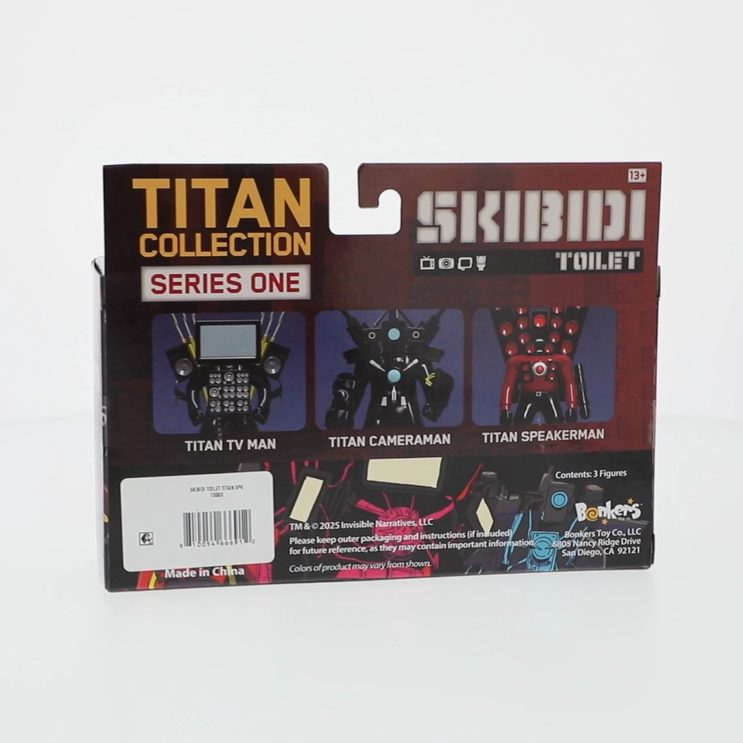 Skibidi Toilet Titan - Confezione 3 Mini Figure Da Collezione (Licenza Ufficiale) - Personaggi Epici YouTube