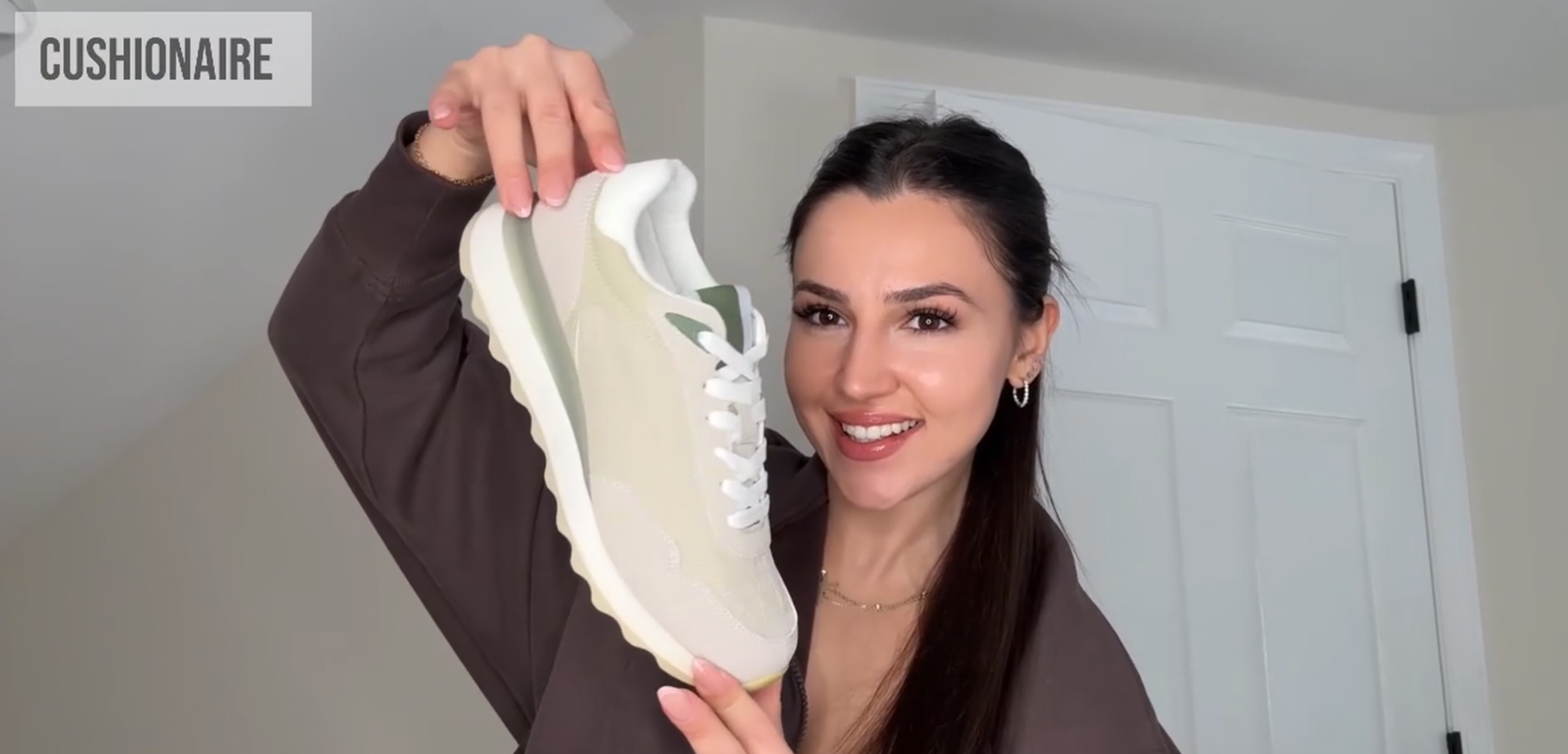 thumbnail video image 2 of Cushionaire Kicks Fashion Sneakers for Women - Lightweight Non-Slip Lace Up Spring Shoes with Memory Foam Insole and Tread Outsole, 2 of 21