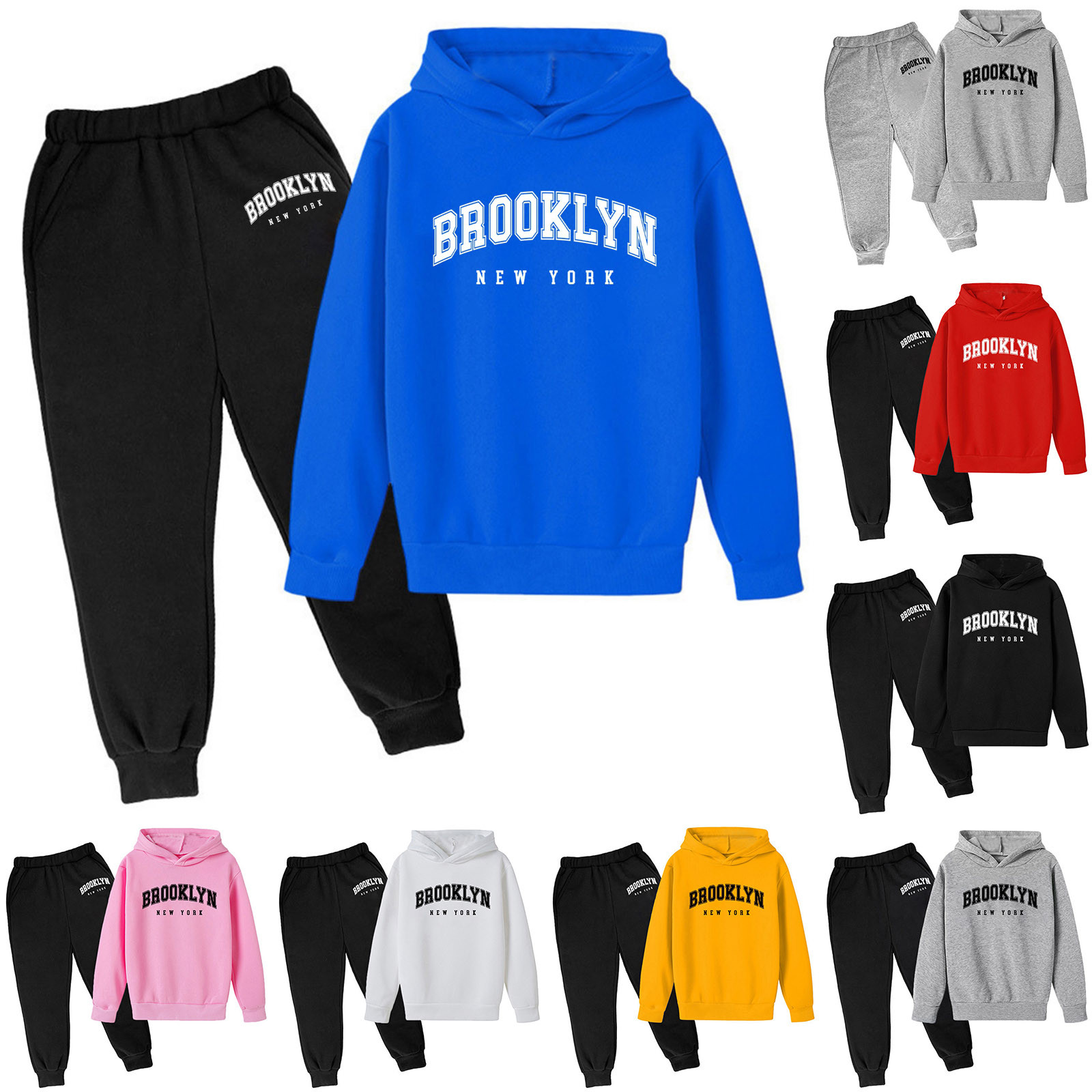 thumbnail video image 2 of CHENge Hoodies For Teen Boys Pink,Boys Autumn Winter Hoodie Pullover Set Casual Letter Print Long Sleeve Outfit Warm Comfortable Kids Clothing Set Back To School Fashion Tops, 2 of 3