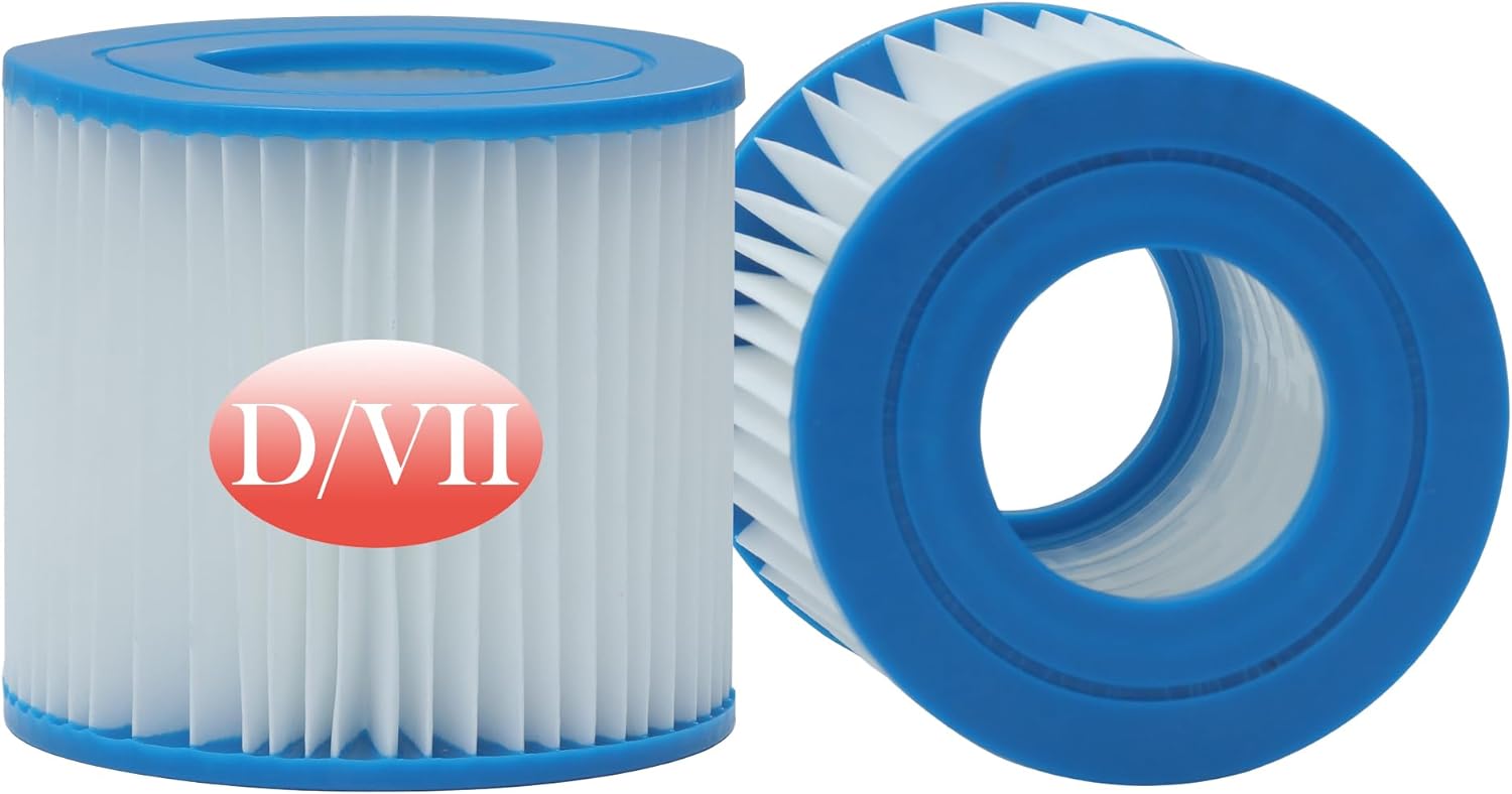 thumbnail video image 2 of DSTESS Type D Replacement Cartridge for Summer Waves Pool Filters, Type D/VII Filter Cartridge for 58385E, for Summer Escapes Type D Filter cartridges (4 Pcs), 2 of 7