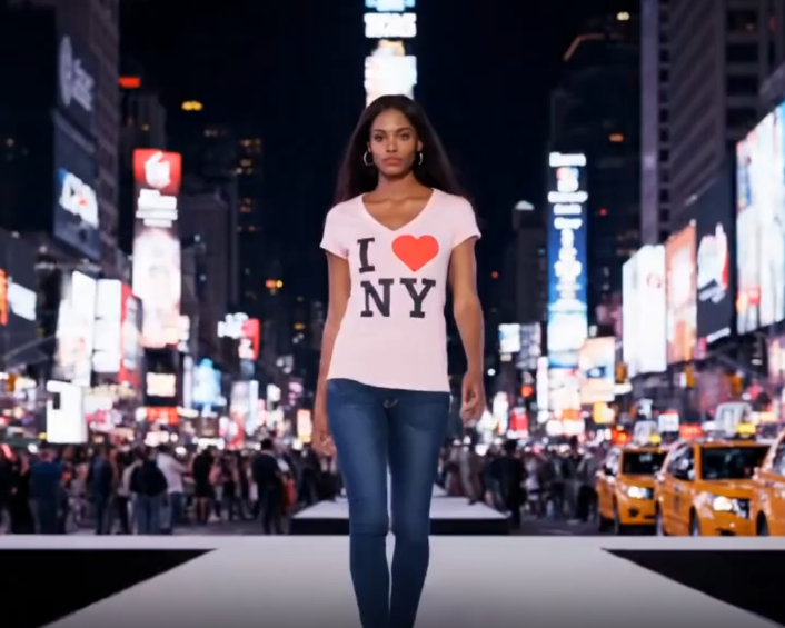 thumbnail video image 2 of I Love NY Ladies V-Neck T-Shirt Tee Officially Licensed Heather Gray, XL, 2 of 4