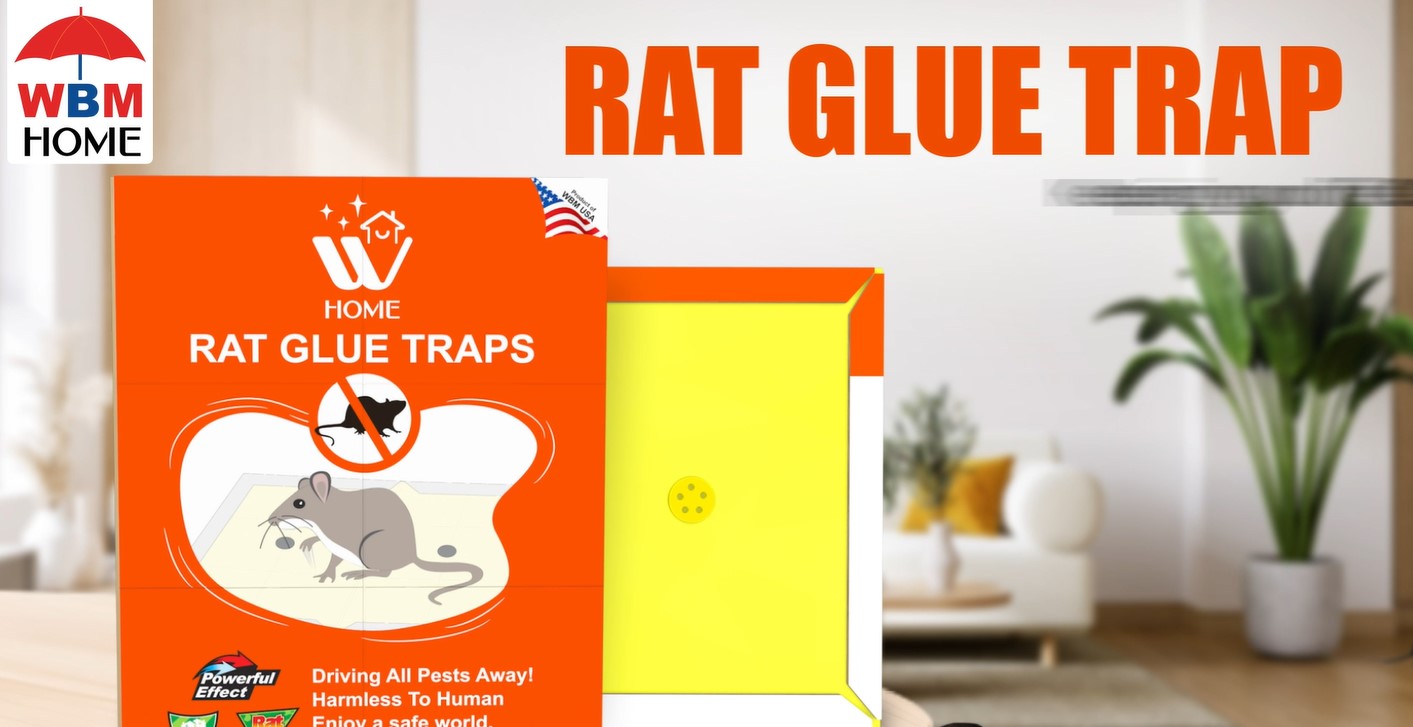 thumbnail video image 2 of WBM Home Rat Pads, Enhanced Stickiness, Equipped with Protective Cover Glue Traps, 24 Count, Small, 2 of 6