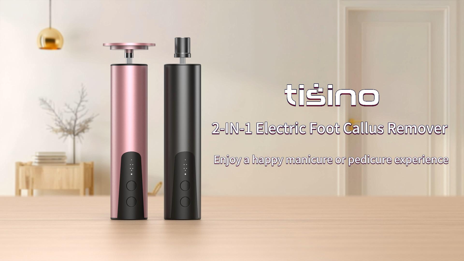 thumbnail video image 2 of Electric Callus Remover for Feet(6 Speed), 2 in 1 Electric Foot File Nail Grinder, tisino Rechargeable Electric Foot Callus Remover with Sandpaper Disk and Nail Drill Bits, for Dead Skin-Pink, 2 of 17