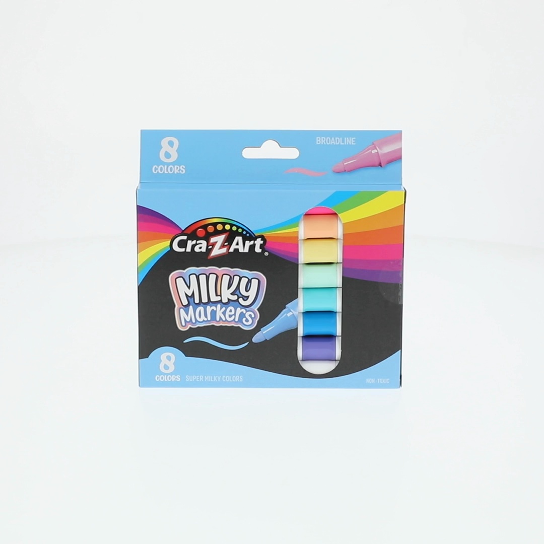 Cra-Z-Art Broadline Super Milky Markers, 8 Count - Pastel Markers