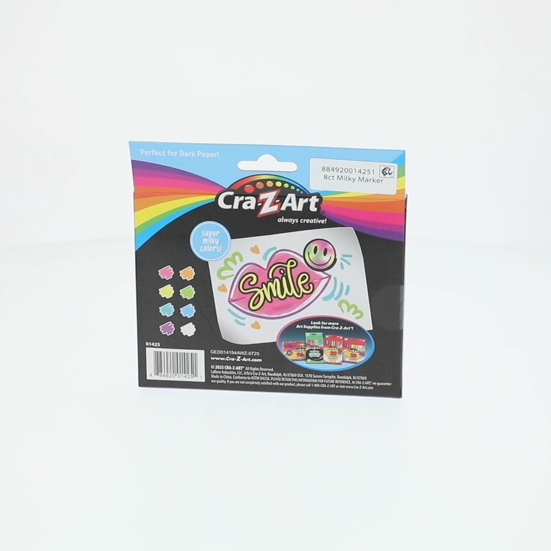 Cra-Z-Art Broadline Super Milky Markers, 8 Count - Pastel Markers