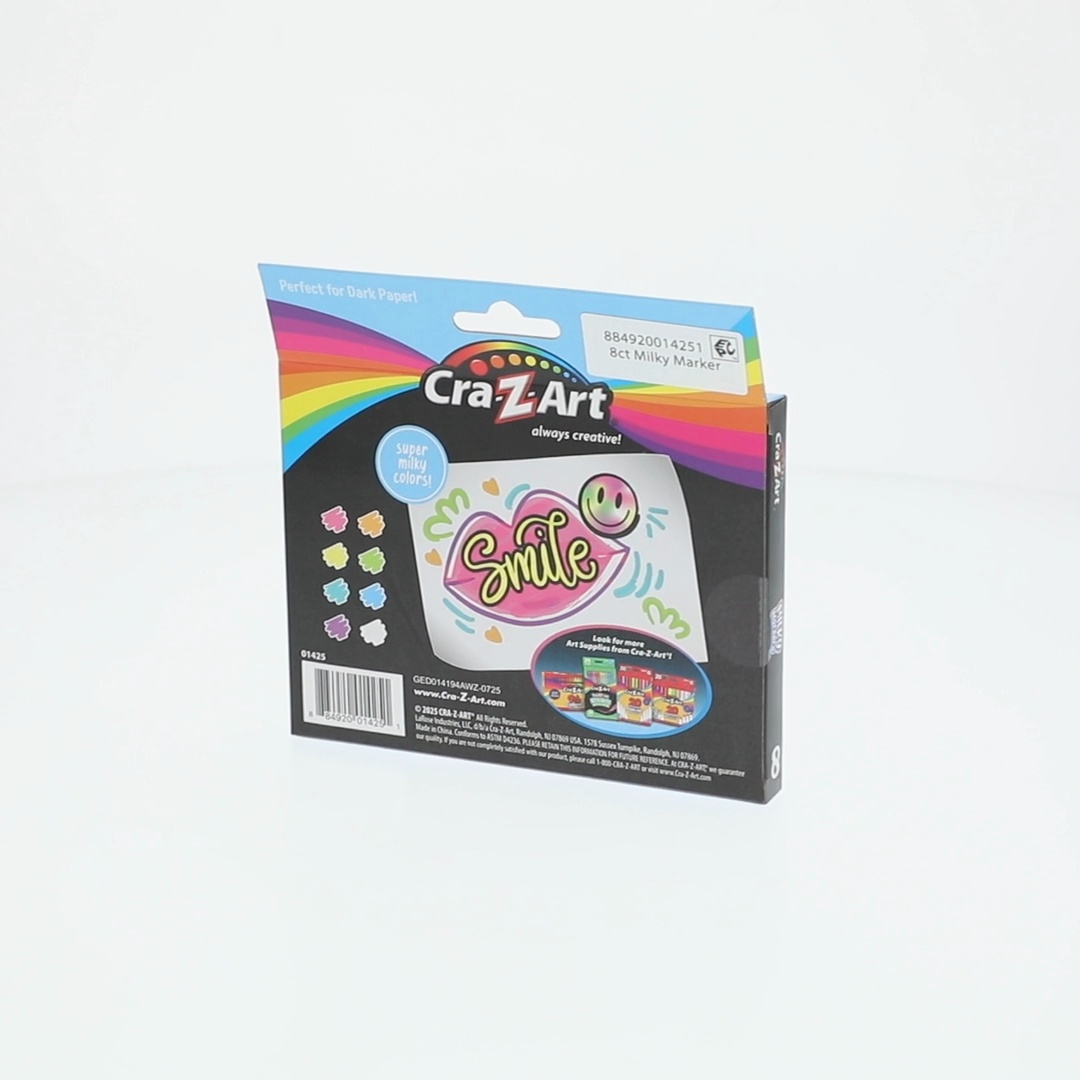 Cra-Z-Art Broadline Super Milky Markers, 8 Count - Pastel Markers