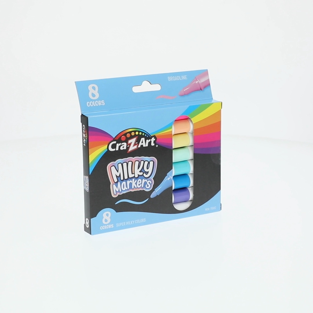 Cra-Z-Art Broadline Super Milky Markers, 8 Count - Pastel Markers