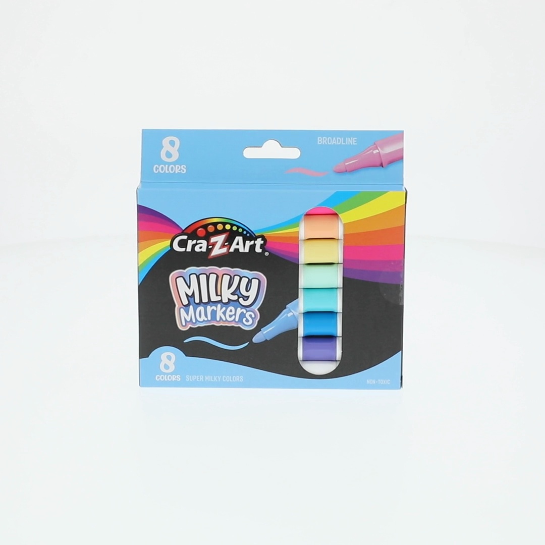 Cra-Z-Art Broadline Super Milky Markers, 8 Count - Pastel Markers