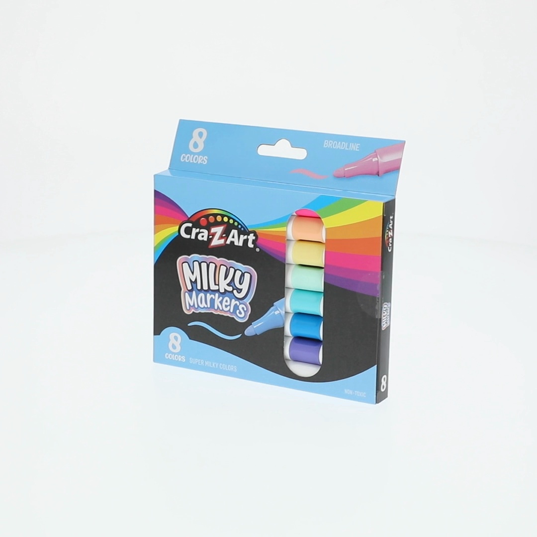Cra-Z-Art Broadline Super Milky Markers, 8 Count - Pastel Markers