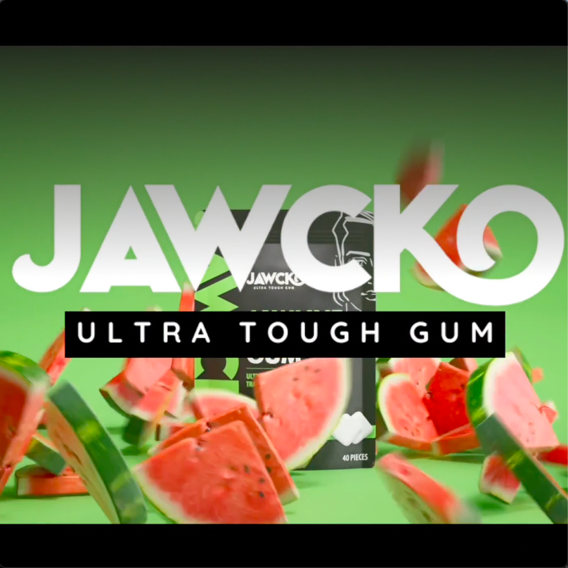 thumbnail video image 2 of Jawcko Ultra-Tough Jawline Chewing Gum | Cinnamon Facial Fitness Hard Gum | 40 Pieces, 2 of 10
