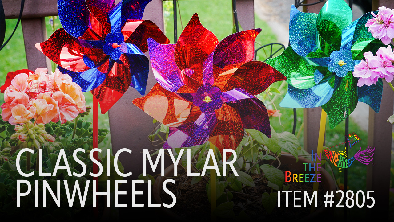 thumbnail video image 2 of In the Breeze 2805 - Classic Mylar Pinwheel (Set of 8) - Party, Home, Garden Décor, 2 of 7