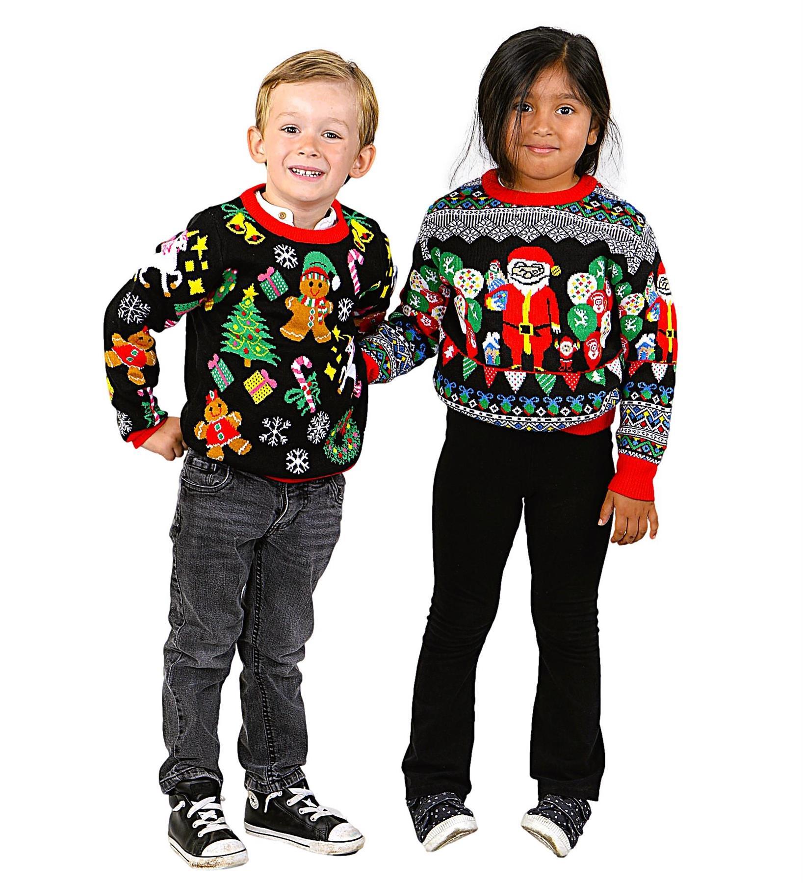 thumbnail video image 2 of Socal Look Kids Christmas Sweater, Children's Acrylic Holiday Pullover for Boys & Girls, 2 Years, 2 of 8