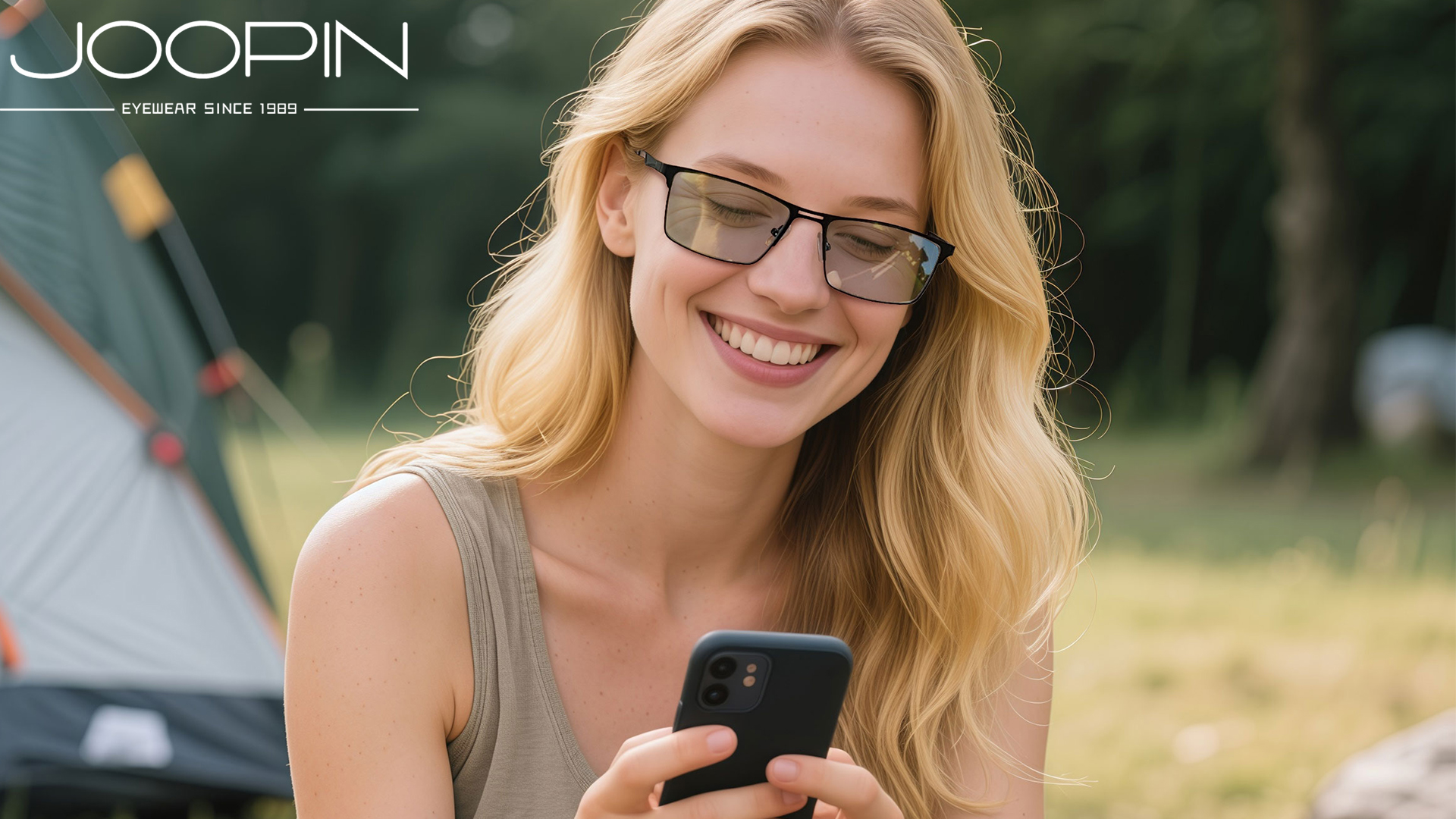 thumbnail video image 2 of Joopin Unisex Photochromic Blue Light Blocking Glasses Rectangular Computer Gaming TV Glasses UV400 Protection, 2 of 8