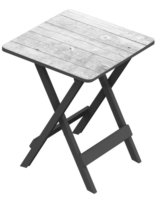 thumbnail video image 2 of Ozark Trail 19-inch Plastic Folding Outdoor Camp Side Table, Gray Wood Grain, 2 of 11