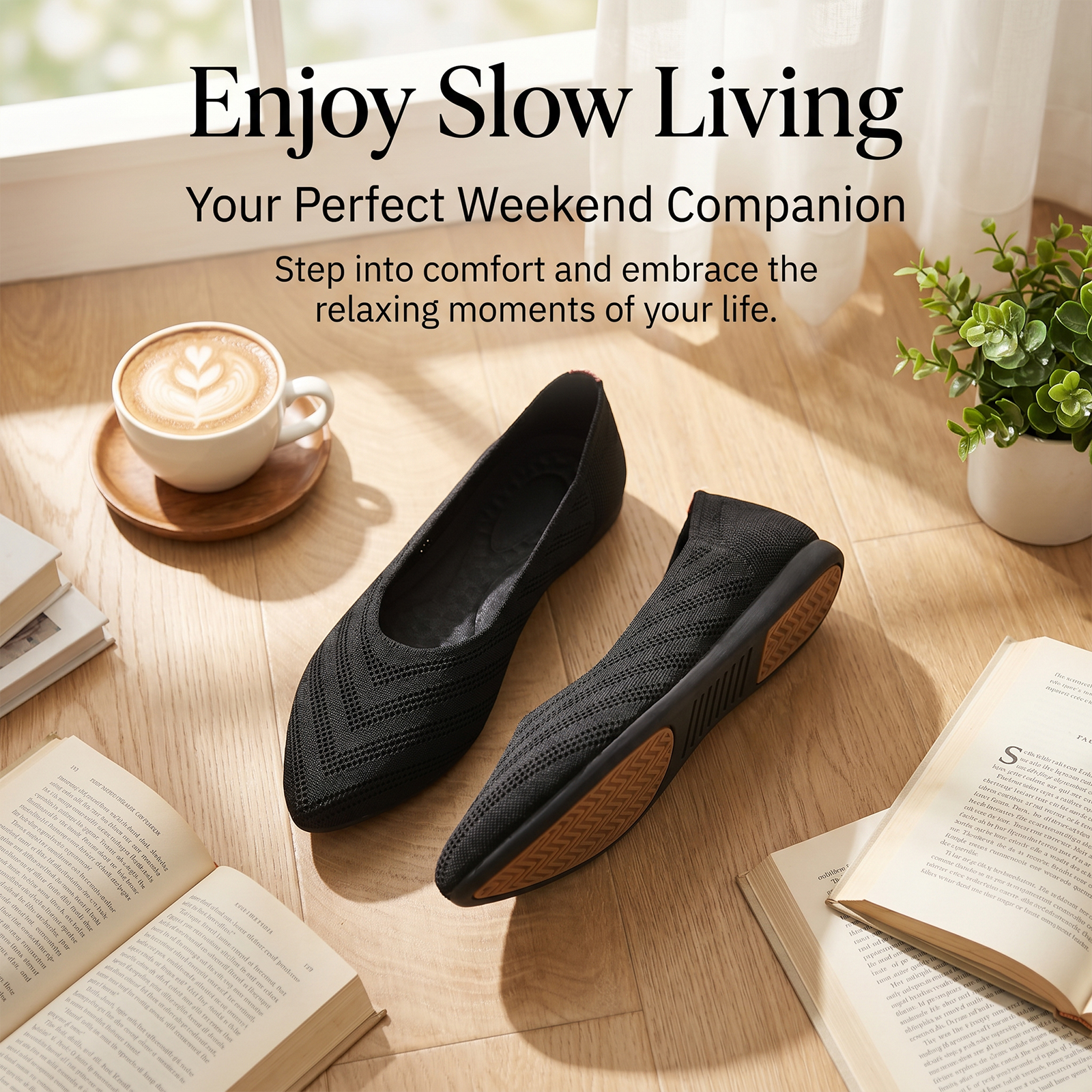 thumbnail video image 2 of LANCROP Women's Pointed Toe Ballet Knit Flats Slip On Dress Loafers Comfortable Shoes, 2 of 9