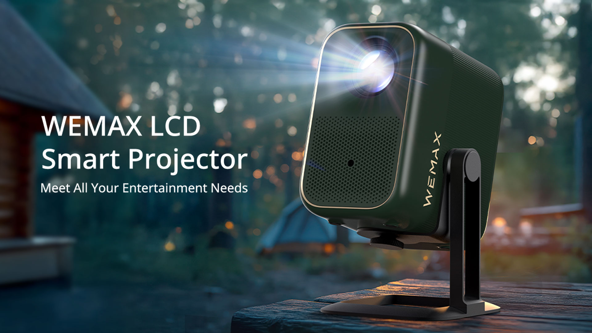 thumbnail video image 2 of Wemax Smart Projector with WiFi, Bluetooth, Google TV, Netflix, HDR10, Dolby Audio, 1080p, 4K Support, 2 of 10