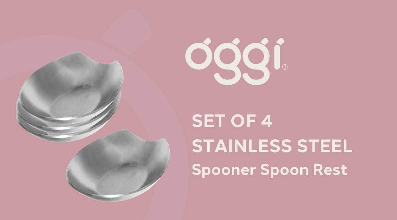 thumbnail video image 2 of Spooner Stainless Steel Spoon Rest (5.25" x 3.5") - Set of 4, 2 of 8