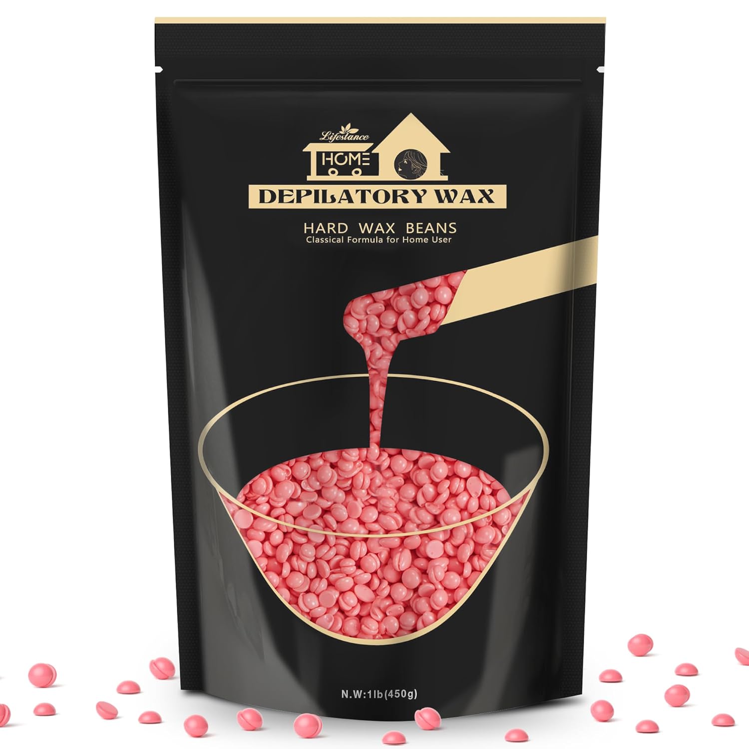 thumbnail video image 2 of Lifestance 1lb Rose Pink Brazilian Bikini Hard Wax Beads Kit for at Home Sensitive Skin Painless Hair Removal on Face, Body, Legs, Underarms, Eyebrow, 2 of 7