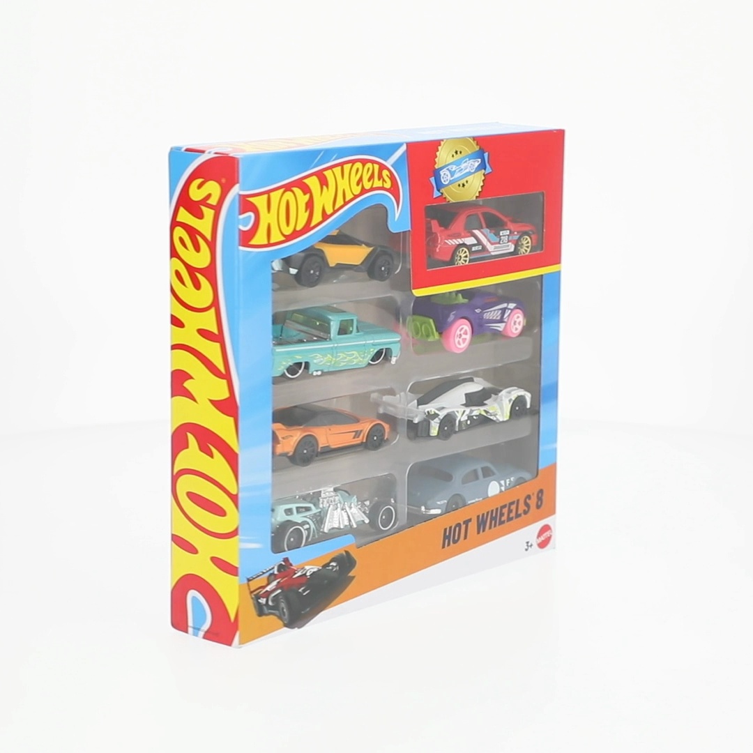 Hot Wheels Realistic Basic Toy Cars & Trucks Set for Kids, 8 Pack
