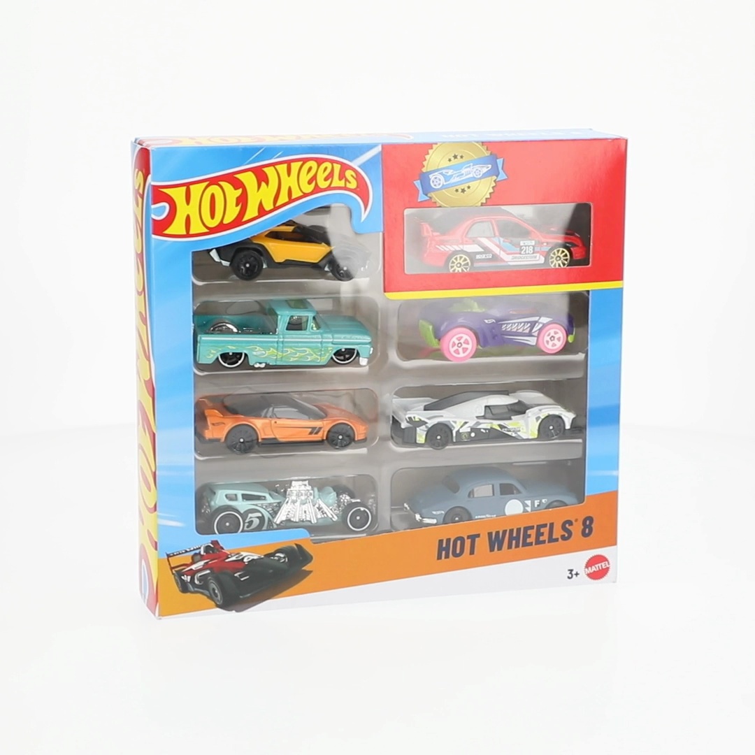 Hot Wheels Realistic Basic Toy Cars & Trucks Set for Kids, 8 Pack