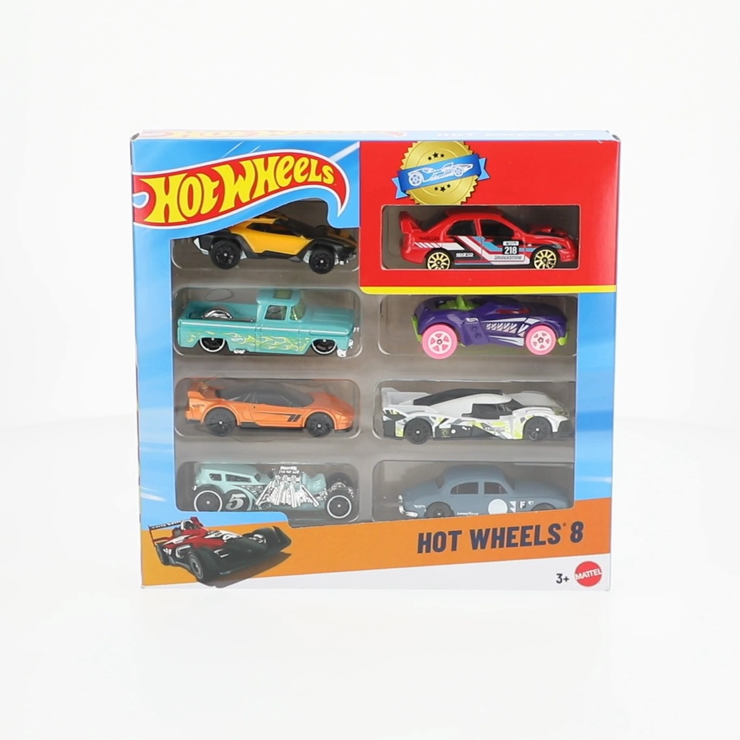 Hot Wheels Realistic Basic Toy Cars & Trucks Set for Kids, 8 Pack