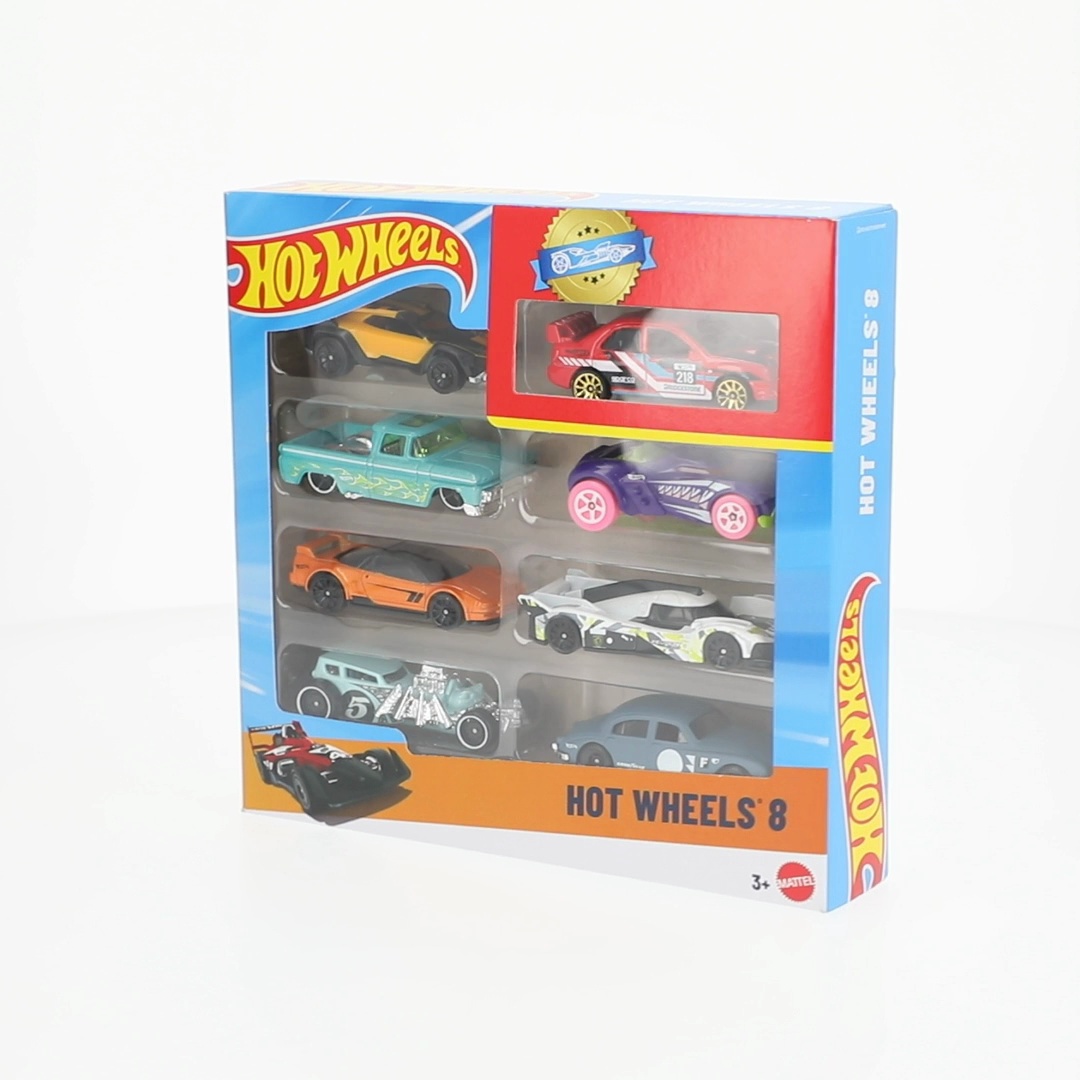 1/64 Showcase Hot Wheels 100% 8台セット Hot Wheels Set of 8 Basic Toy Cars & Trucks in 1:64 Scale | Mattel