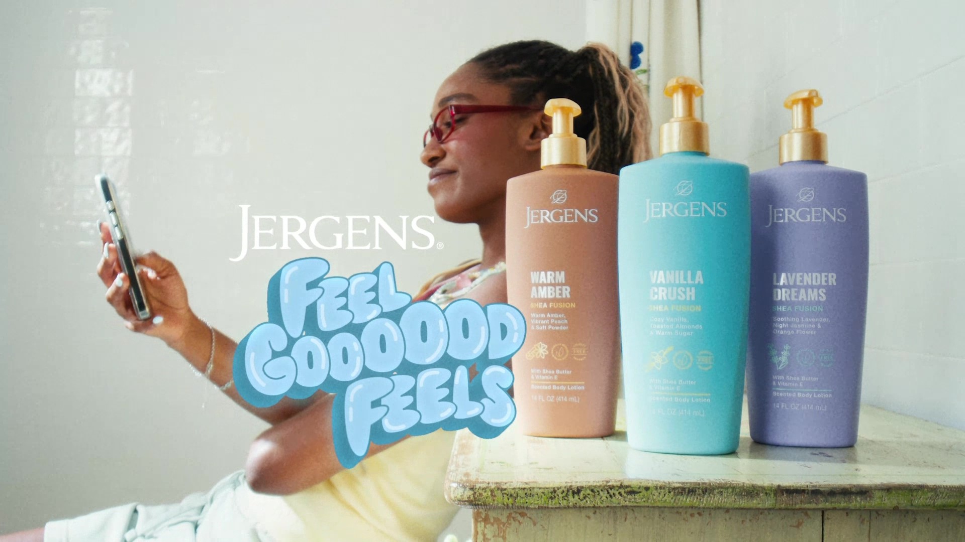 Jergens Shea Fusion Vanilla Crush Scented Body Lotion, Moisturizer
