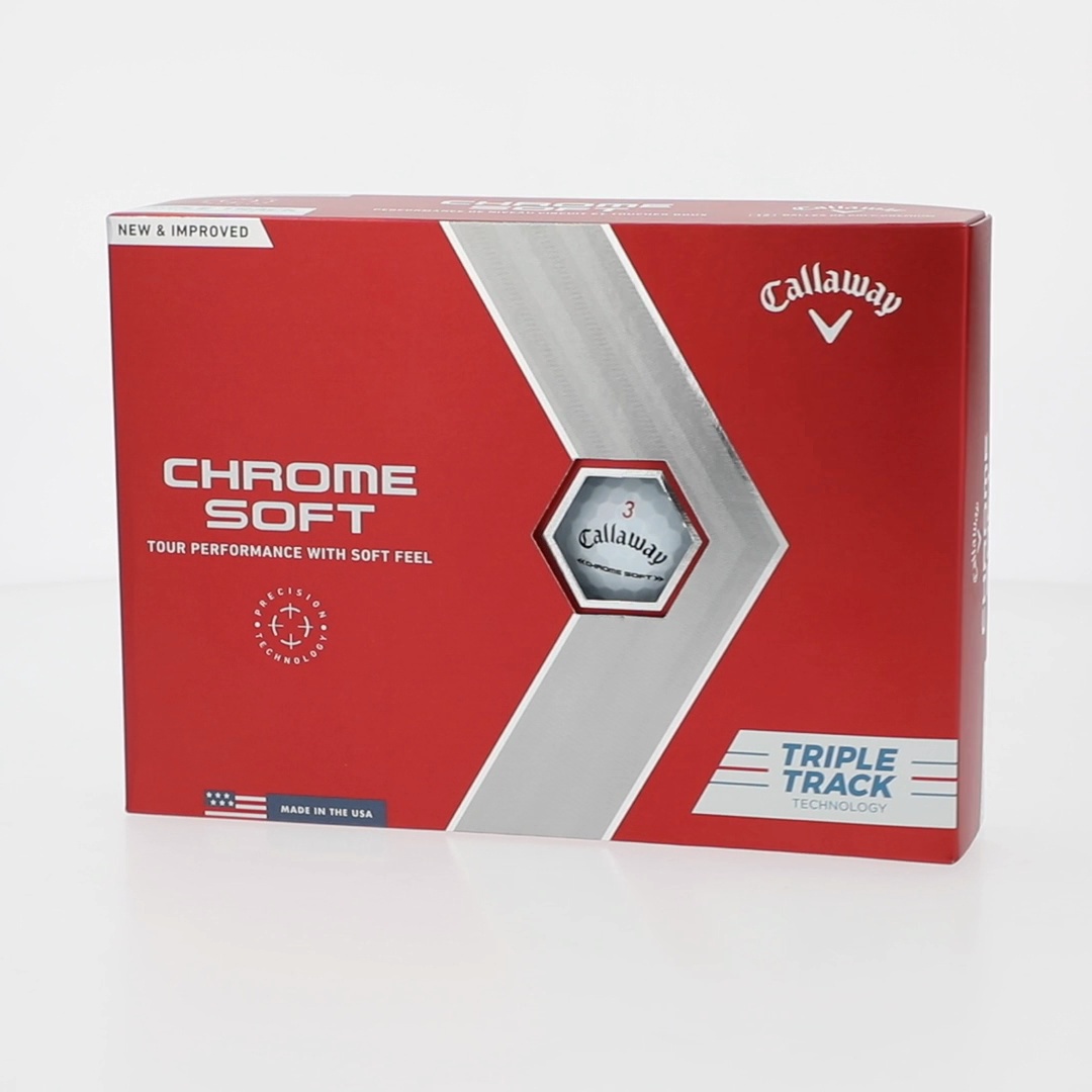 Free Shipping! Callaway Chrome Soft 22 Triple Track Golf Balls 12
