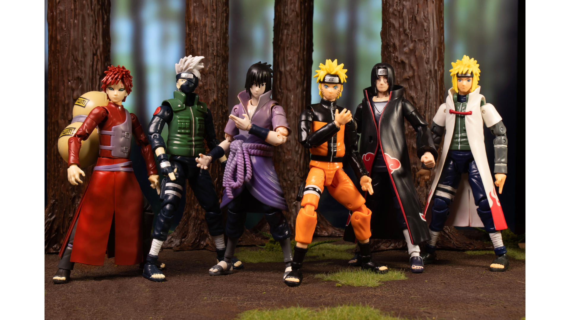 thumbnail video image 2 of Anime Herores - Naruto Shippuden - Hatake Kakashi Fourth Great Ninja War, 6.5" Action Figure, 2 of 13