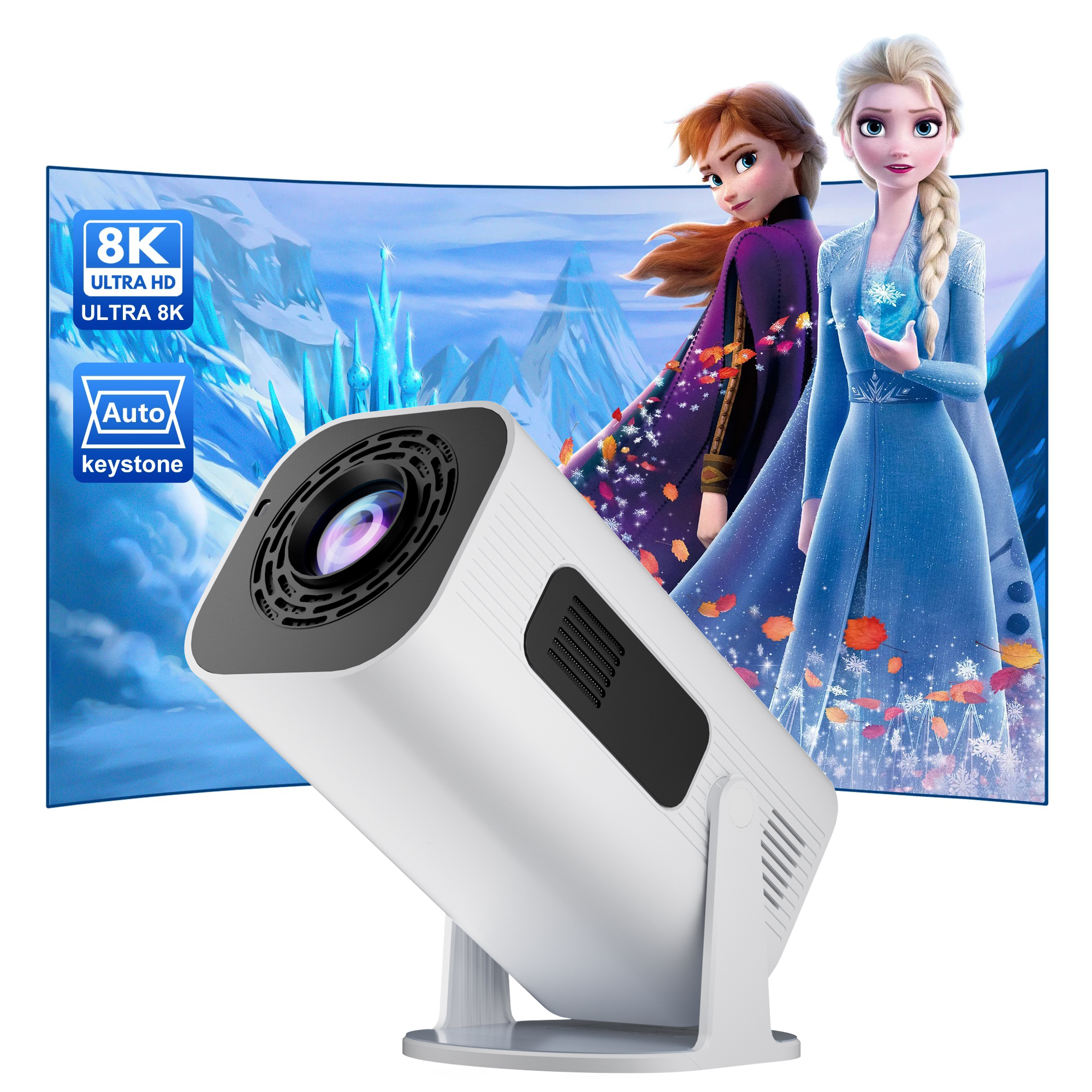thumbnail video image 2 of Salange 15000LM Mini Projector,Short Throw Native 1080p Support 4K8K,LCD Technology 280"Display,Excellent Dust-proofing Performance, 2 of 10
