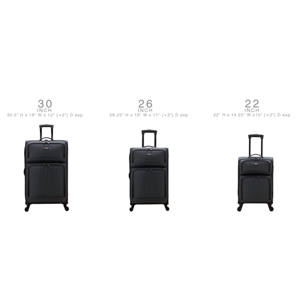 U.S. Traveler Anzio Softside Expandable Spinner Luggage, 26