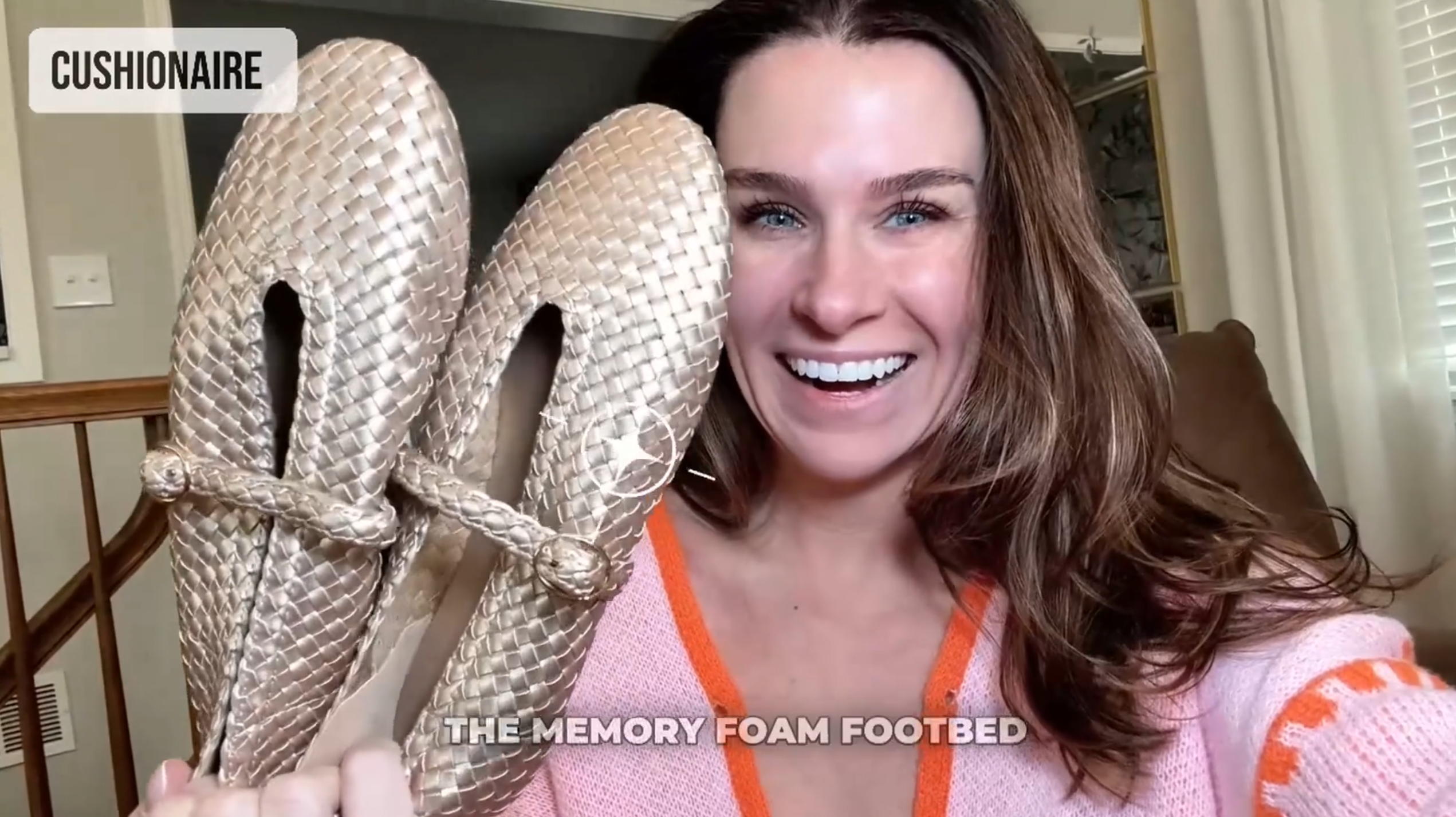 thumbnail video image 2 of Cushionaire Women's Bistro Woven Mary Jane Flat +Memory Foam, Wide Widths Available, 2 of 7