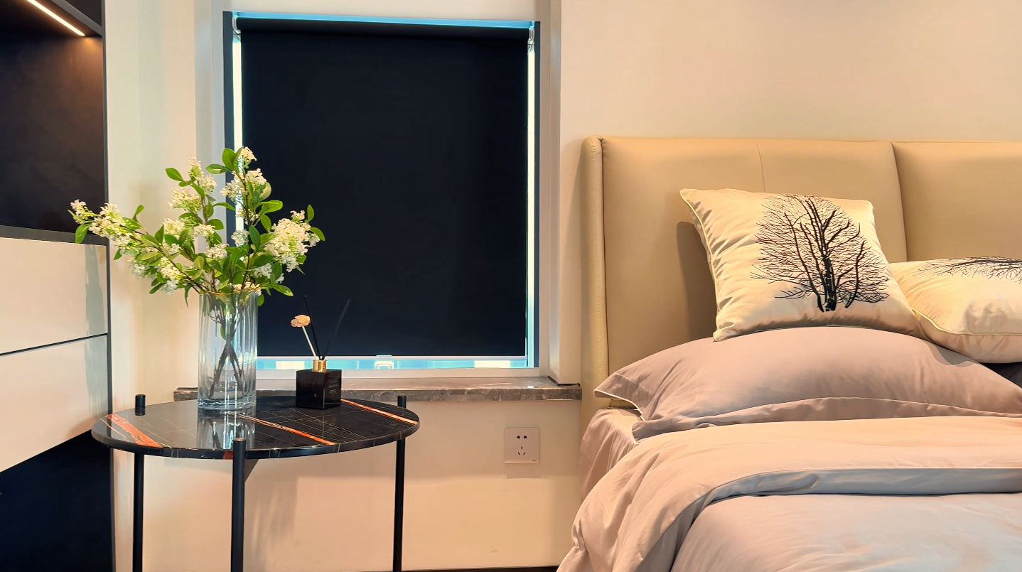 thumbnail video image 2 of MYshade Cordless Blackout Roller Shades for Windows White-29"W*72"H Room Darkening Blinds Pull Down Shades Window Blinds for Home, 2 of 11