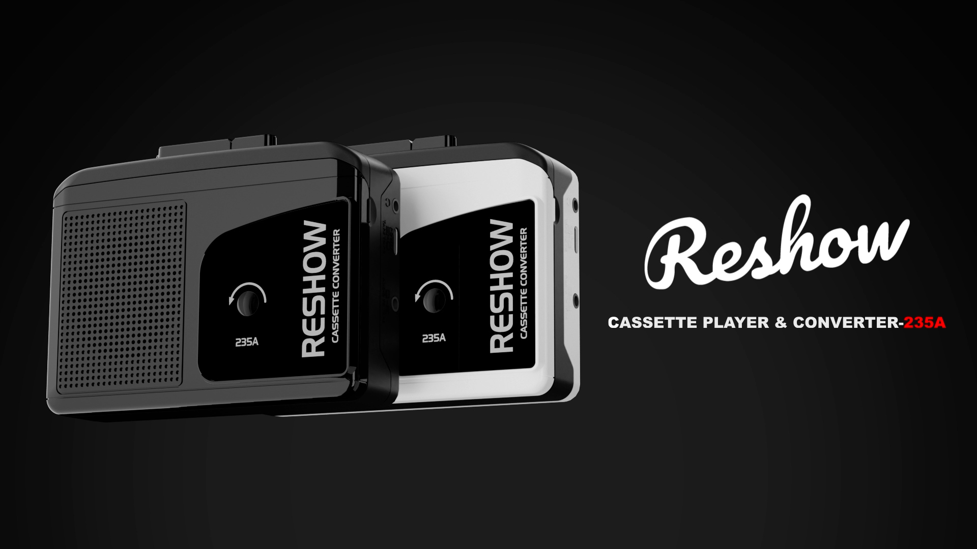 thumbnail video image 2 of Reshow Cassette Tape Recorder Portable with Built-in Speaker USB C Converter White, 2 of 9